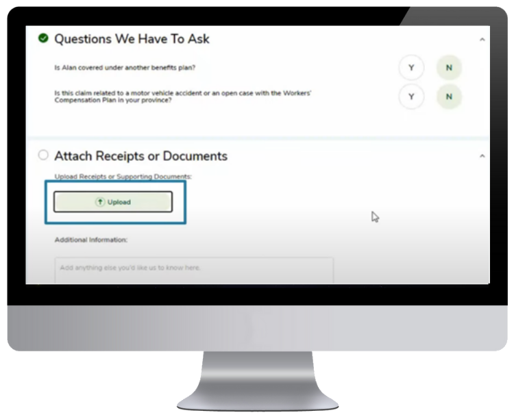 GreenShield Canada Everywhere Tool -  Add documents page screenshot